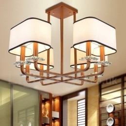 Modern Contemporary 8 Light Single Tier lysekrone Lamp Light