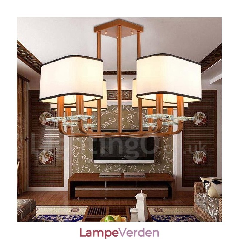Modern Contemporary 8 Light Single Tier lysekrone Lamp Light