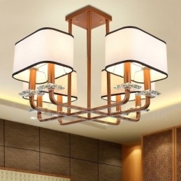 Modern Contemporary 8 Light Single Tier lysekrone Lamp Light