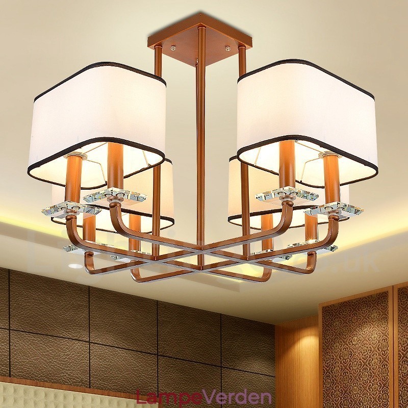 Modern Contemporary 8 Light Single Tier lysekrone Lamp Light