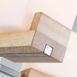 Træ moderne moderne 5 lys enkelt niveau lysekrone lampe