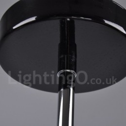 Sort Retro Vintage Metal 8 Light Single Tier lysekrone Light