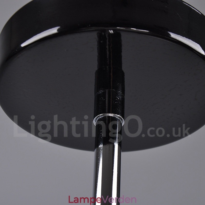 Sort Retro Vintage Metal 8 Light Single Tier lysekrone Light