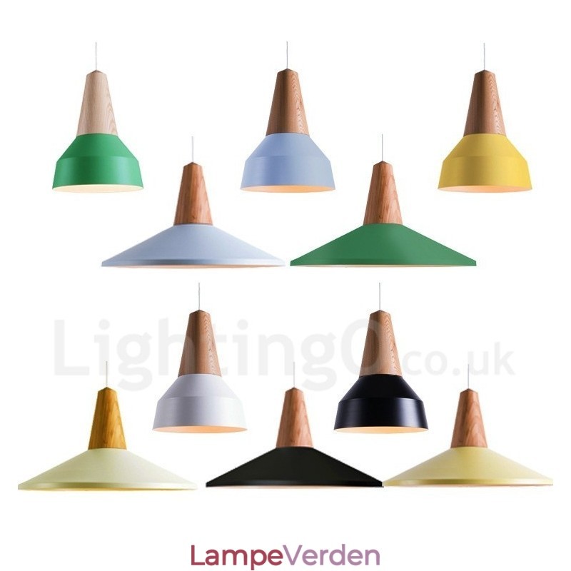 1 lys moderne moderne træ pendellampe