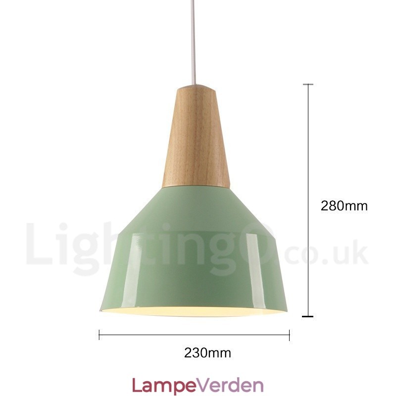 1 lys moderne moderne træ pendellampe