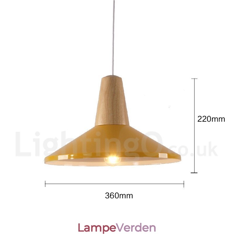1 lys moderne moderne træ pendellampe