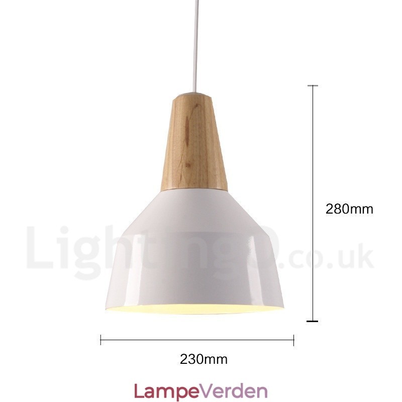 1 lys moderne moderne træ pendellampe