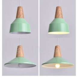 1 lys moderne moderne træ pendellampe