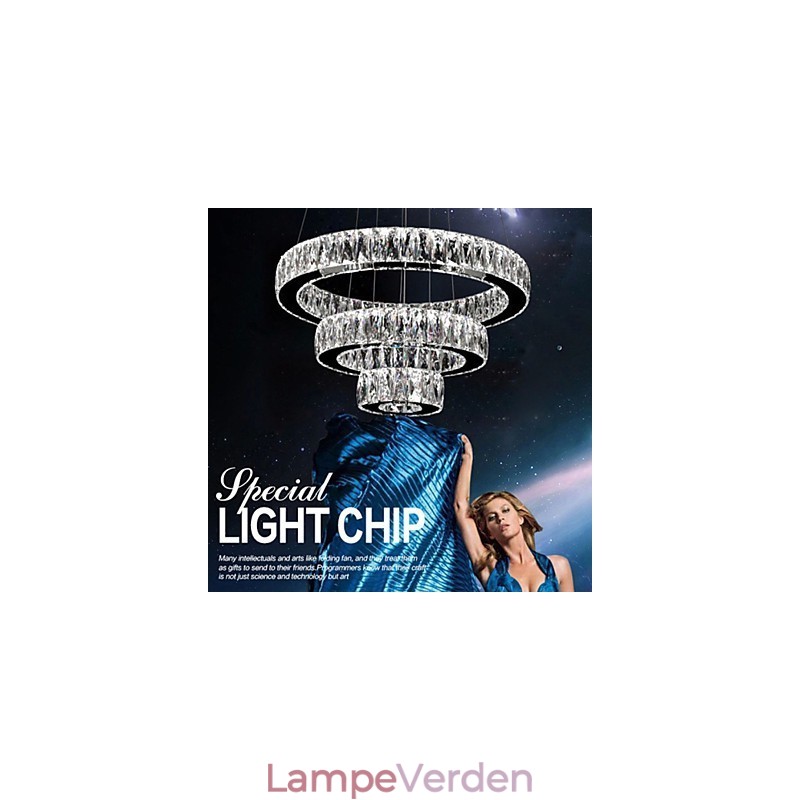 Krystal lysekrone lys moderne belysning tre ringe D305070 K9 store krystal loft lysarmaturer