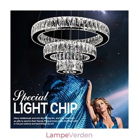 Krystal lysekrone lys moderne belysning tre ringe D305070 K9 store krystal loft lysarmaturer Krystal lysekrone lys moderne belysning tre ringe D305070 K9 store krystal loft lysarmaturer