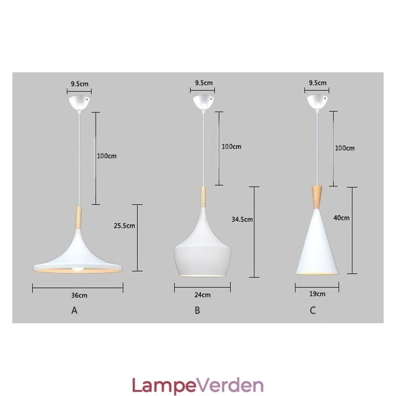 1 lys Moderne moderne pendel