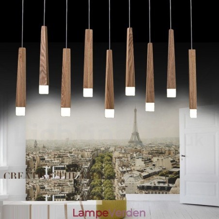 1 lys moderne moderne træ pendellampe