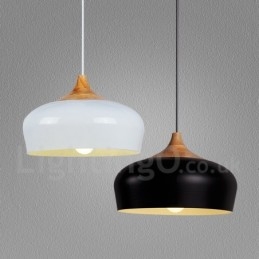 1 lys moderne moderne træ pendellampe