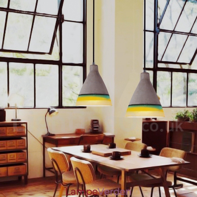 1 Light Vintage Concrte Pendel