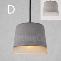 1 Light Vintage Concrte Pendel