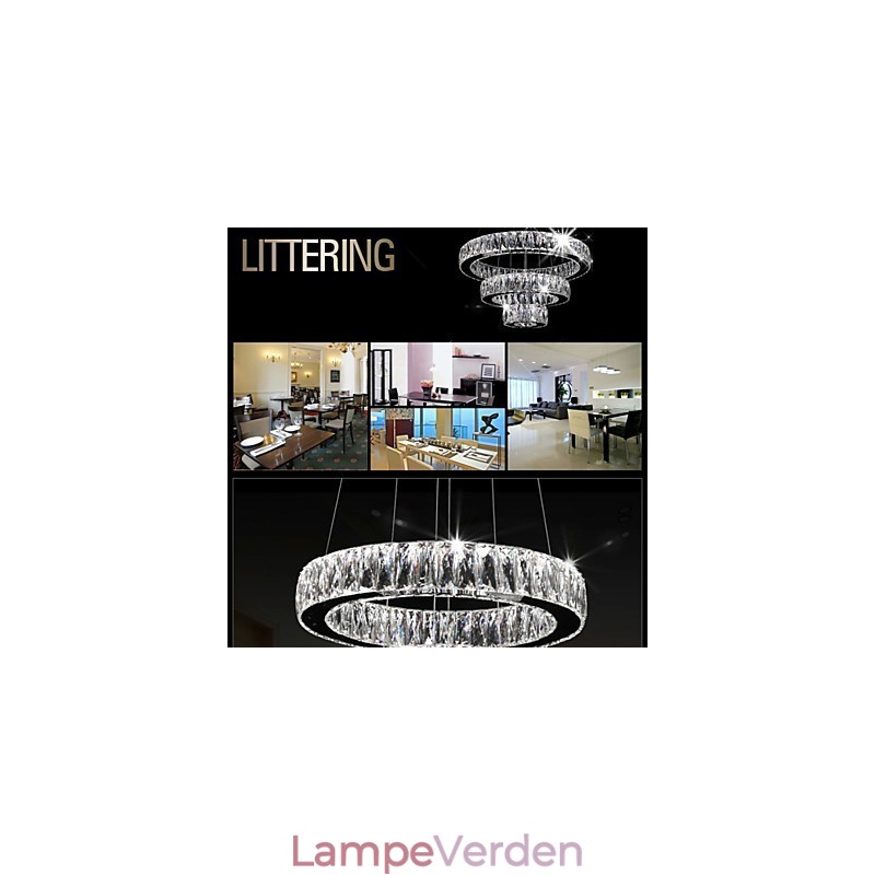 Krystal lysekrone lys moderne belysning tre ringe D305070 K9 store krystal loft lysarmaturer