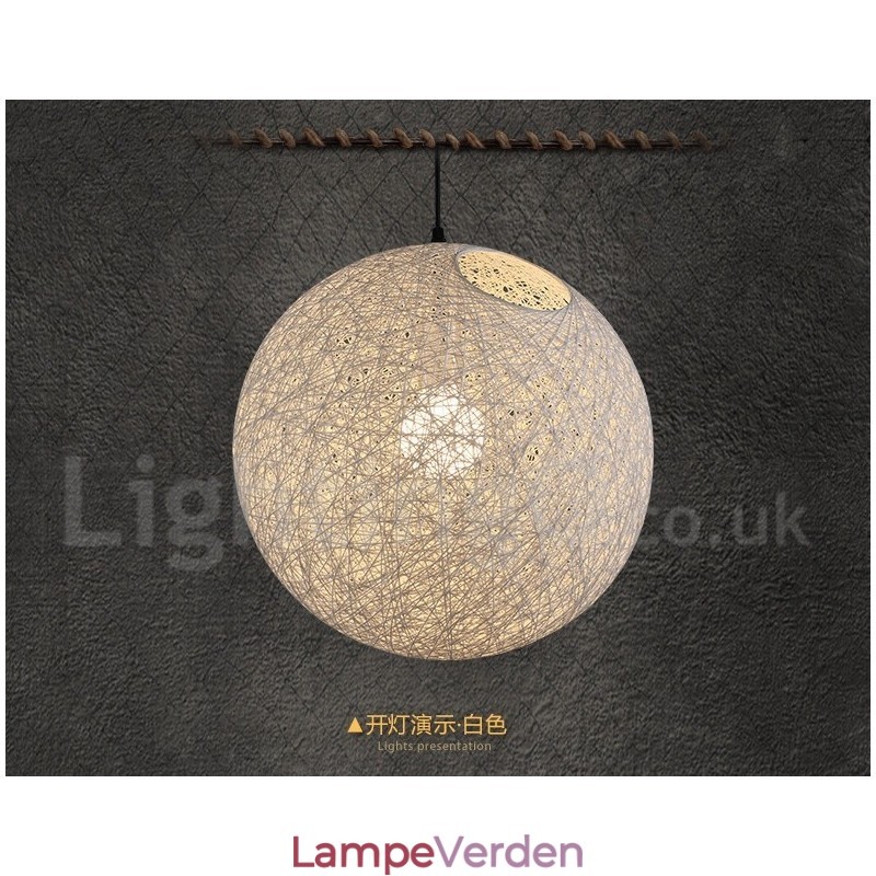 Moderne moderne bambus rattan pendellampe