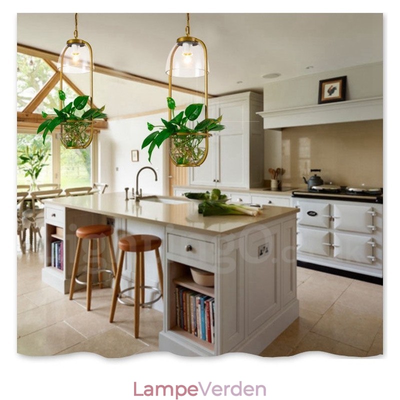 Traditionel klassisk enkelt lys glas pendel lys