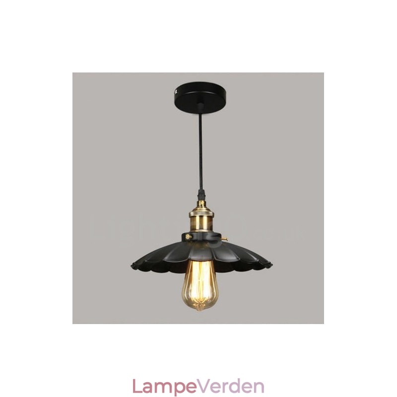 Sort metal vintage pendel