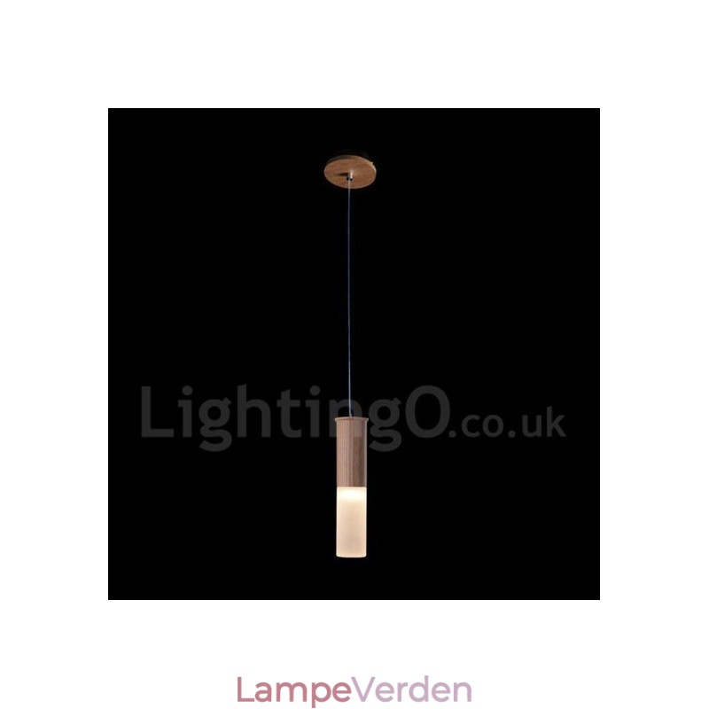 Moderne moderne One Light Wood Pendel Light