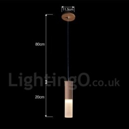 Moderne moderne One Light Wood Pendel Light