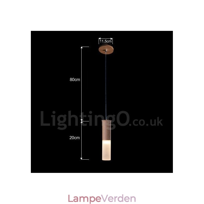 Moderne moderne One Light Wood Pendel Light