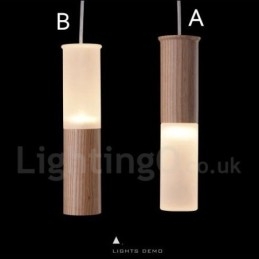 Moderne moderne One Light Wood Pendel Light