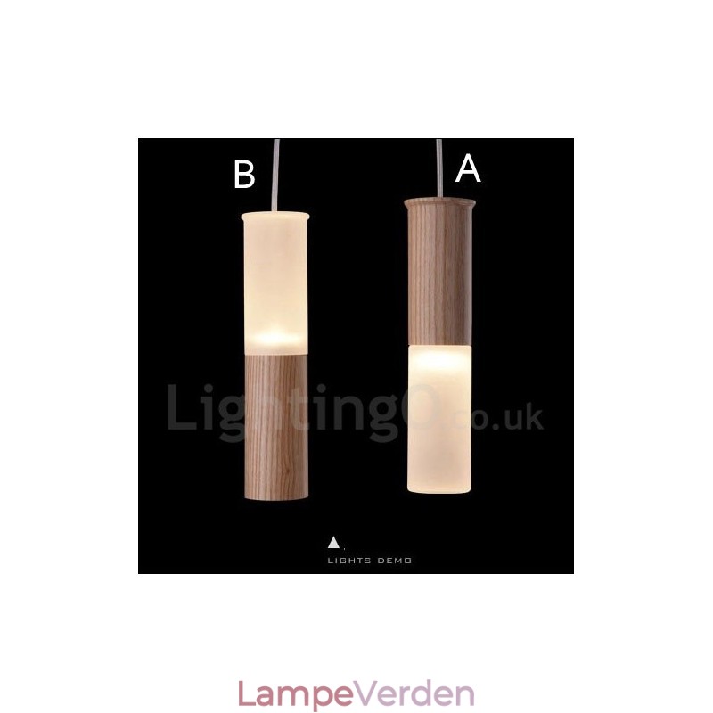 Moderne moderne One Light Wood Pendel Light