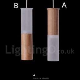 Moderne moderne One Light Wood Pendel Light