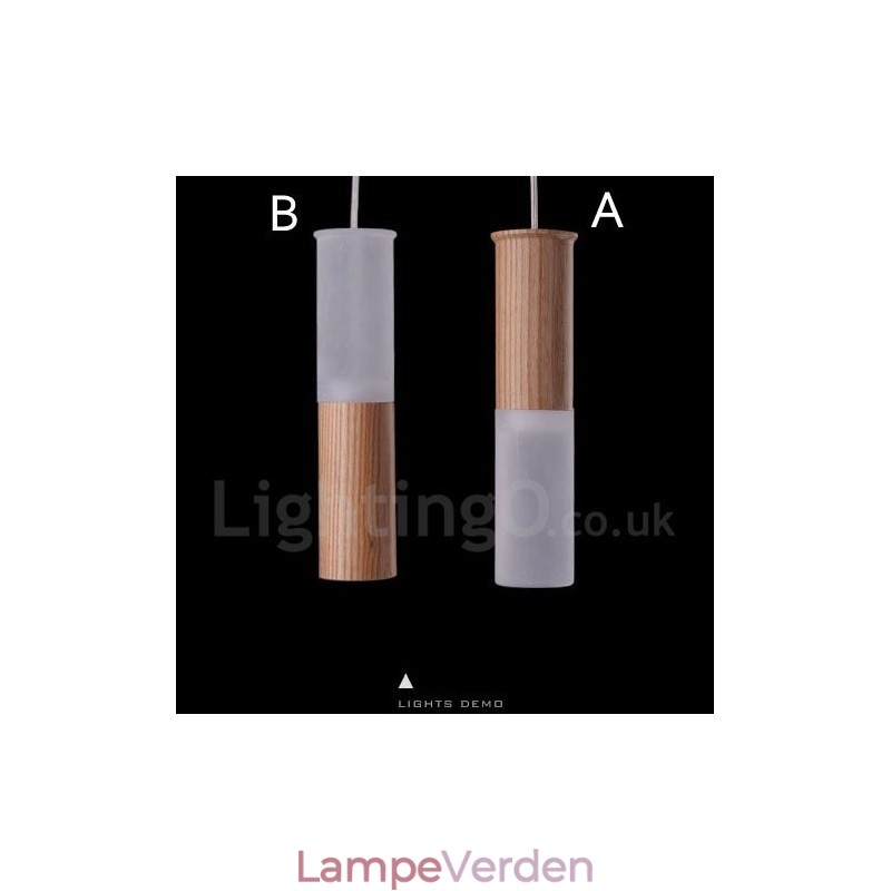 Moderne moderne One Light Wood Pendel Light