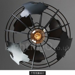 Country Vintage Globe Metal Pendel Light
