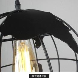 Country Vintage Globe Metal Pendel Light