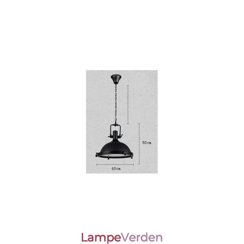 Sort vintage metal pendel