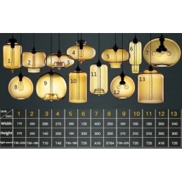 Modern Contemporary Multi Colors 1 lys glas pendel lys