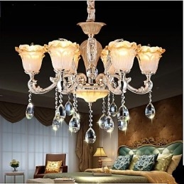 Europæisk stil Retro Crystal Pendel lampe Americange lampe