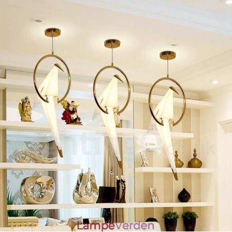 Modern Contemporary Paper Crane 1 Light Pendel Light