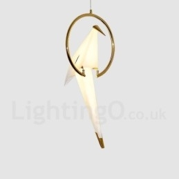 Modern Contemporary Paper Crane 1 Light Pendel Light