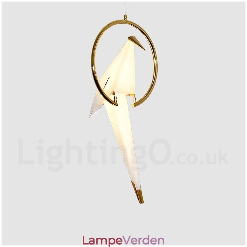 Modern Contemporary Paper Crane 1 Light Pendel Light