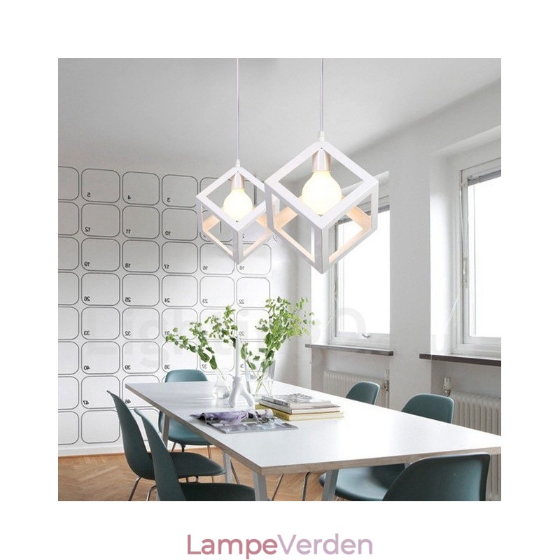 Moderne moderne multifarver metal 1 lys pendellampe