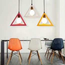 Moderne moderne multifarver metal 1 lys pendellampe