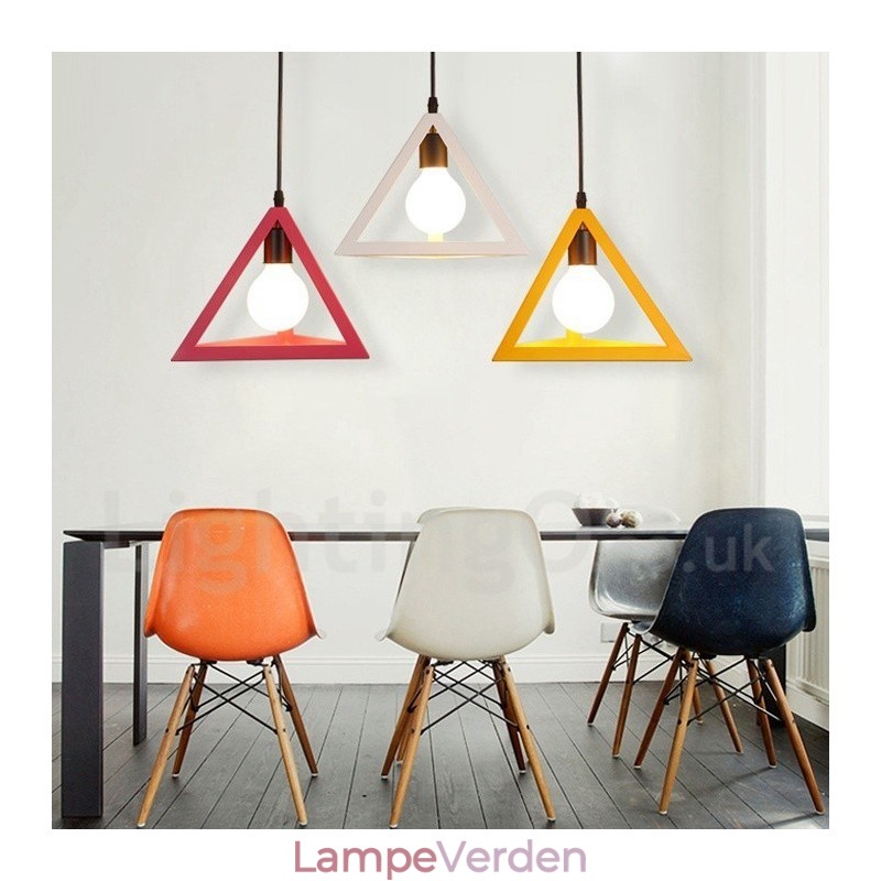 Moderne moderne multifarver metal 1 lys pendellampe