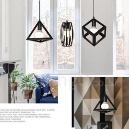 Moderne moderne multifarver metal 1 lys pendellampe