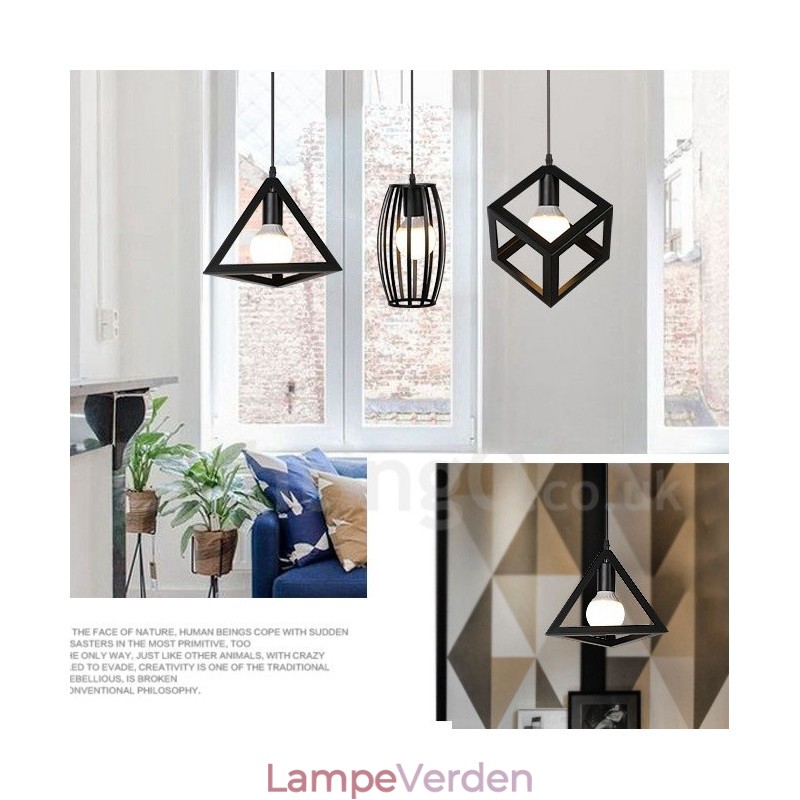 Moderne moderne multifarver metal 1 lys pendellampe