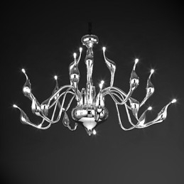 Moderne Lysekrone Light 18 Lights G4 Chrome Finish