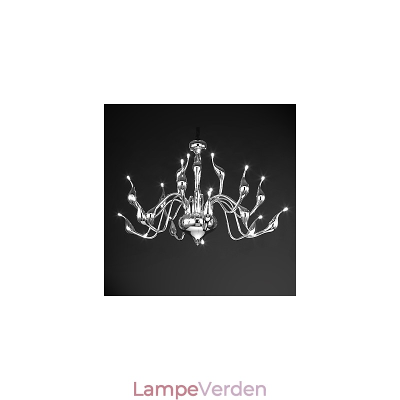 Moderne Lysekrone Light 18 Lights G4 Chrome Finish