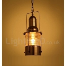 Retro Vintage 1 lys lanterne kobber pendel
