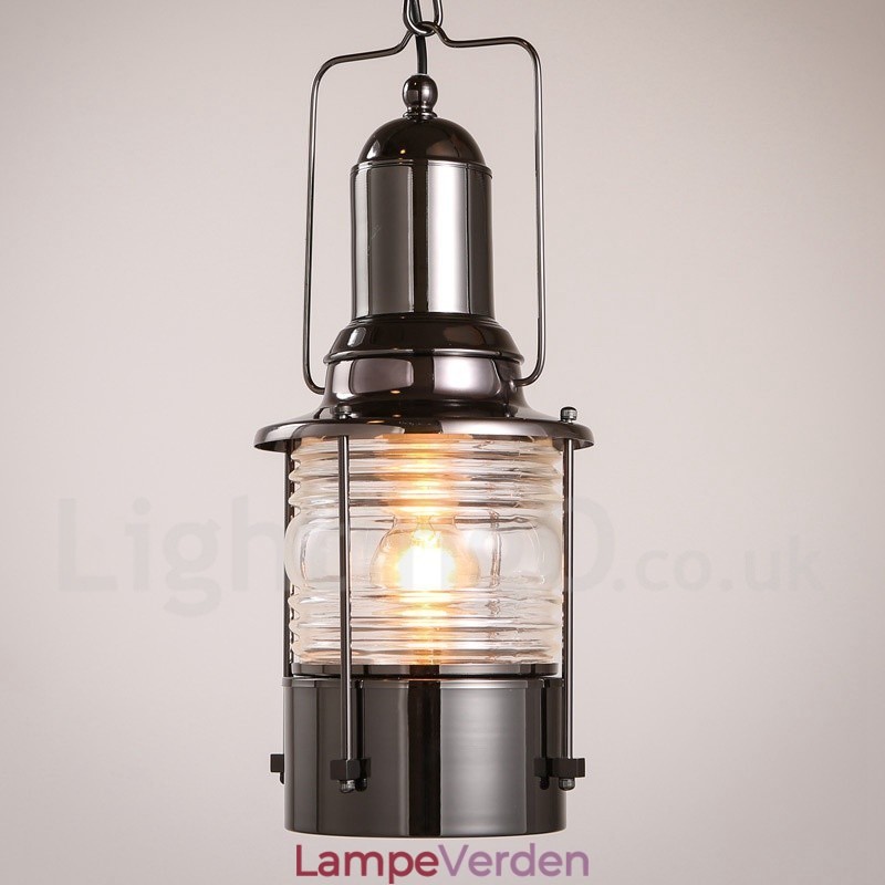 Retro Vintage 1 lys lanterne kobber pendel