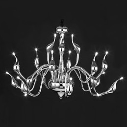 Moderne Lysekrone Light 18 Lights G4 Chrome Finish