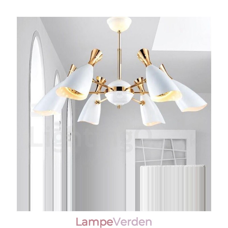 Moderne moderne 6-lys lysekronelampe