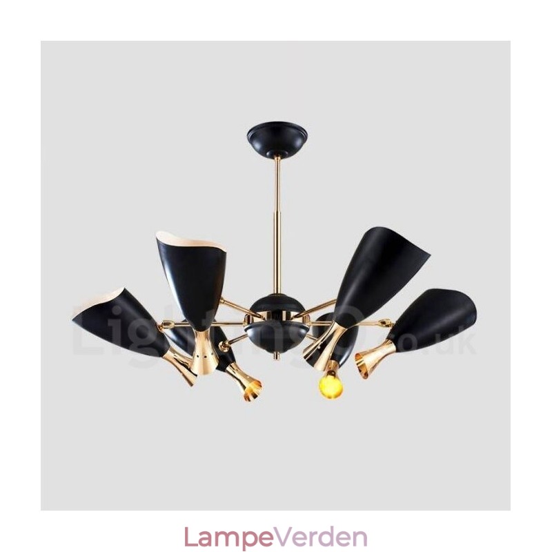 Moderne moderne 6-lys lysekronelampe